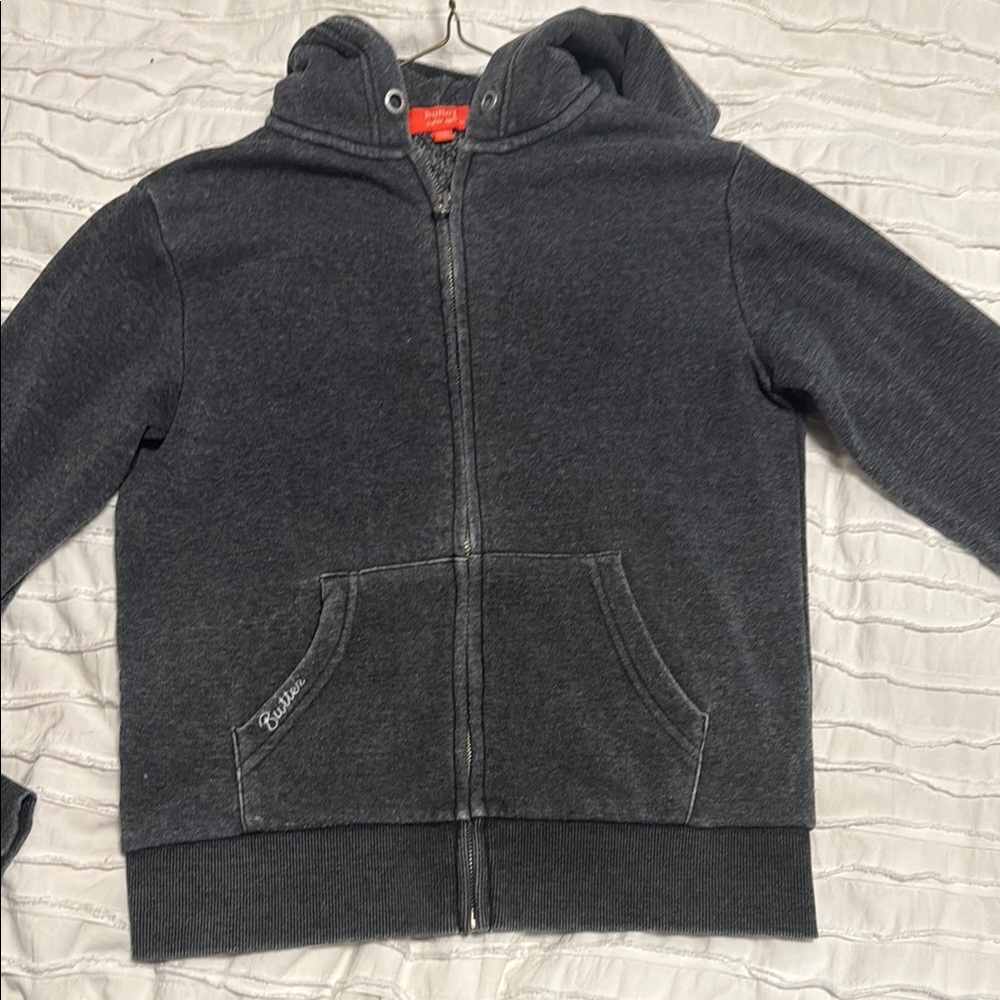 Butter super soft  Charcoal Gray zip Hoodie